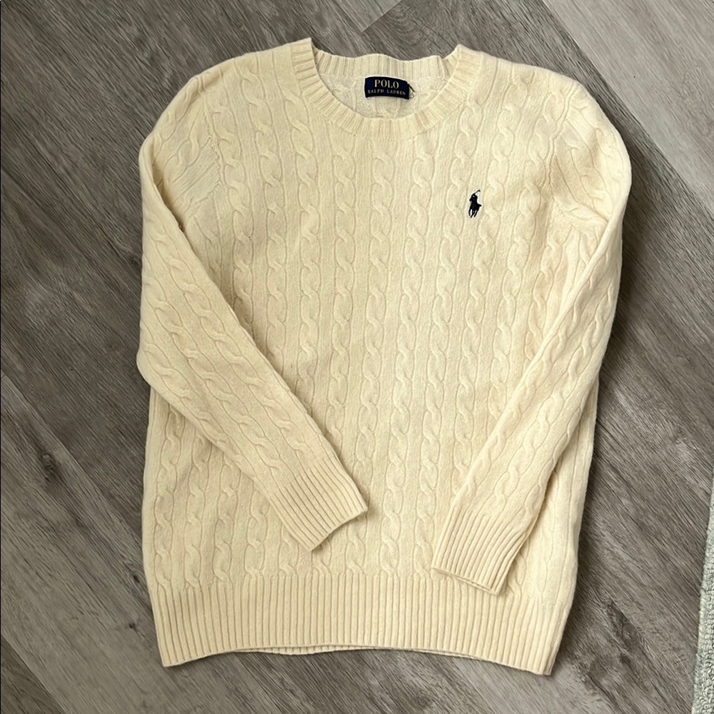 Polo by Ralph Lauren Cream Cable Knit Sweater